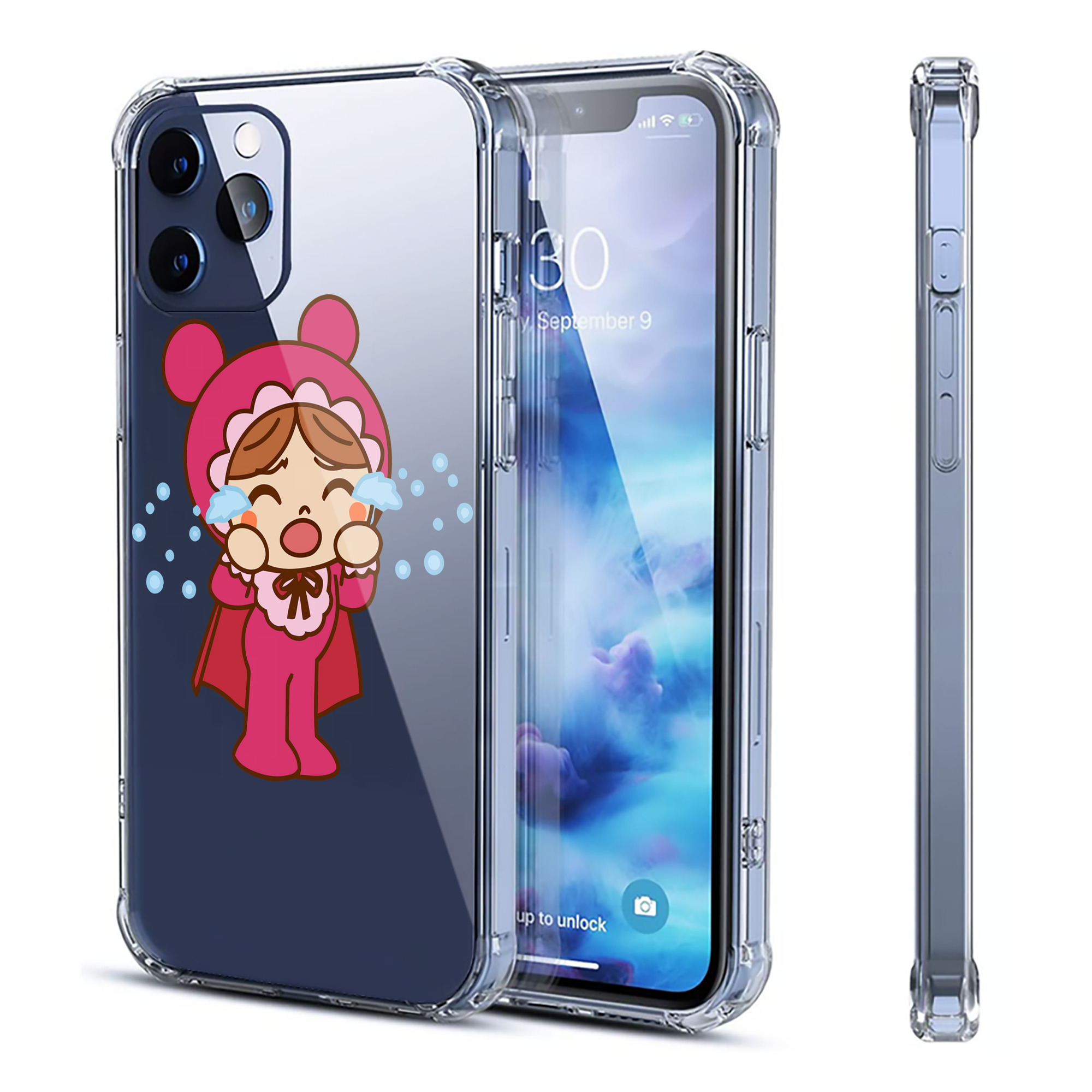 （画像用） アンパンマン Anpanman 【iPhone 12シリーズ対応】透明スマホケース（クリアソフトケース）